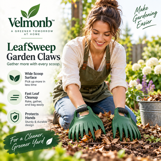 Velmonb™ LeafSweep Garden Claws | Large Hand Rake Scoops for Leaves, Grass & Yard Cleanup