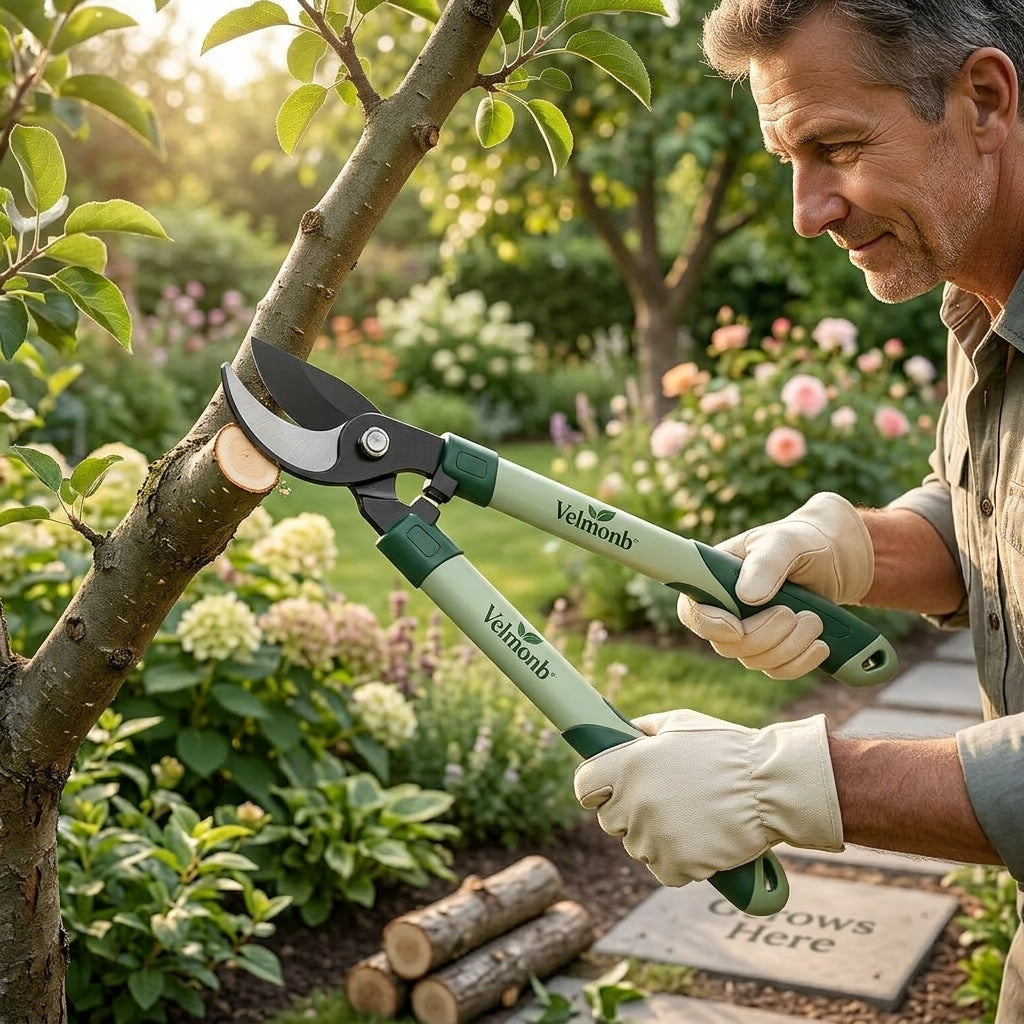 Velmonb™ Radius Bypass Loppers – Heavy-Duty Garden Loppers with Steel Blades & Ergonomic Non-Slip Handles